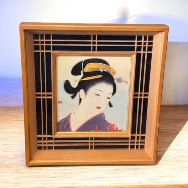 古董 古玩 收藏 浮世繪 日本浮世繪美人畫 昭和時期畫作 日本美人肖像 日式掛畫推薦 和風空間佈置 日本木框藝術 日本古物藝術 日本風格家飾 日式框畫收藏 日本藝術掛畫