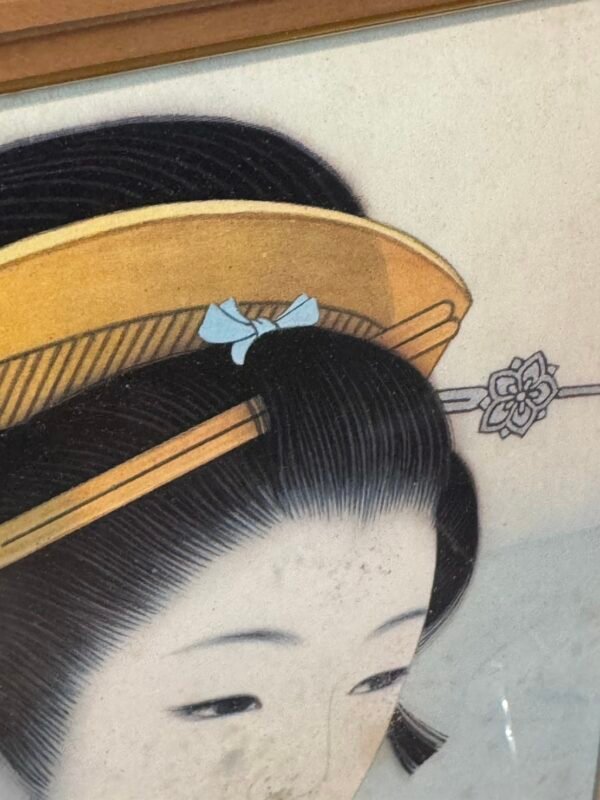 古董 古玩 收藏 浮世繪 日本浮世繪美人畫 昭和時期畫作 日本美人肖像 日式掛畫推薦 和風空間佈置 日本木框藝術 日本古物藝術 日本風格家飾 日式框畫收藏 日本藝術掛畫