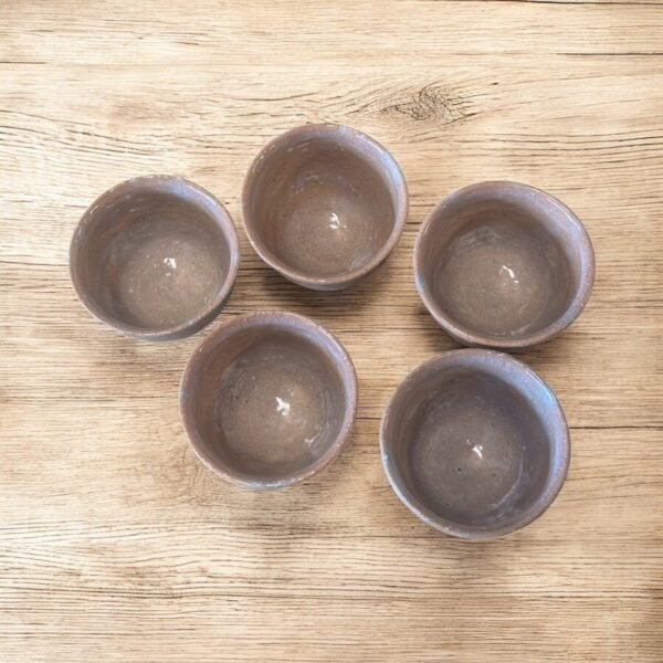 古董 古玩 收藏 拍賣 日本萩燒茶杯 侘寂風陶杯 柴燒陶器茶具 手工拉胚茶盞 日本茶道器具 日式陶杯組 日本手作茶器 萩燒五入組 傳統柴燒茶杯 日本茶文化陶瓷