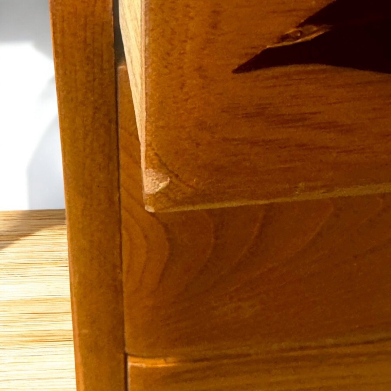 日本實木製鏤嵌螺鈿工藝 三層抽屜櫃:圖片 5