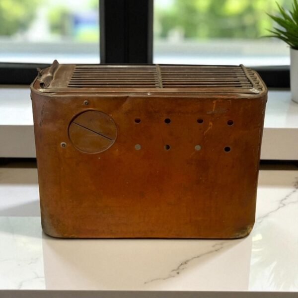 古董 古玩 古物收藏 拍賣 日本舊式活魚箱 金屬魚籃暖箱 昭和漁具 工業風裝飾箱 漁業文化收藏 老件捕魚用具 復古金屬收納箱 海港風擺設 日本漁具老物 工業風陳列道具