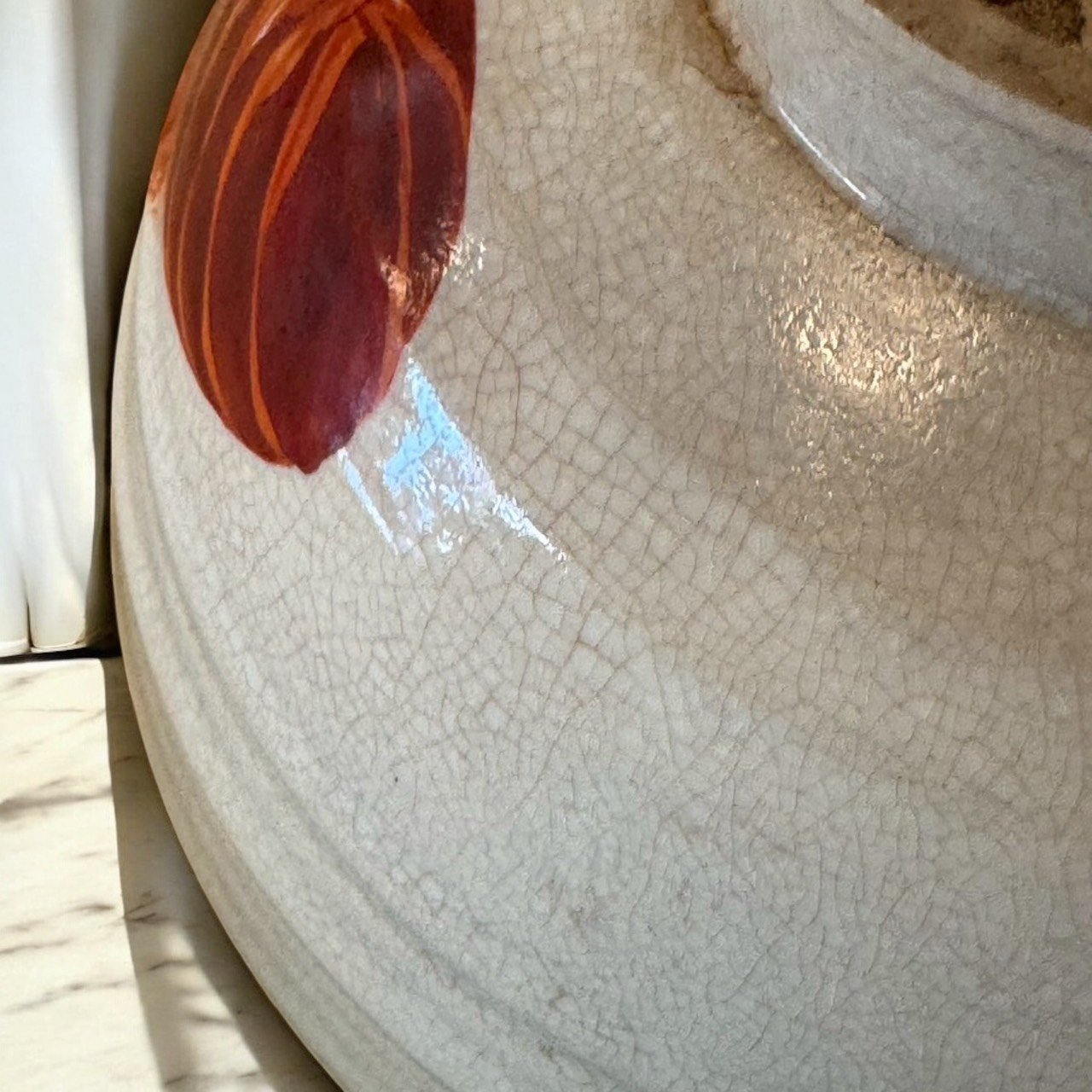 古董 古玩 古董收藏 開運小物 昭和期陶碗 日本手繪陶碗 伊勢海老圖陶器 日本吉祥餐具 手繪開片陶碗 和風飯碗推薦 日本昭和古董碗 吉祥宴席餐具 收藏級日式陶碗 日本傳統陶藝