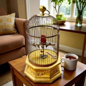 古董 古玩 收藏 法國古董唱鳥籠 Automaton機械夜鶯 19世紀自動機械收藏 法國Bontems工坊 古董音樂盒收藏 自動鳴唱鳥籠 歐洲古董藝術擺設 木製塗金底座擺件 古董機械音樂收藏 大行日本藝術倉儲