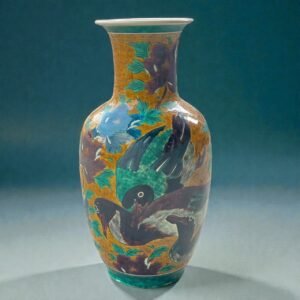 古董 古玩 收藏 花瓶推薦 大行日本藝術倉儲 日本大型花 手繪瑞鳥牡丹 日式端景花器 居家佈置花瓶 大型陶瓷花器 日本老件花瓶 玄關端景擺飾 商業空間裝飾花瓶 復古藝術花瓶 高60公分花器