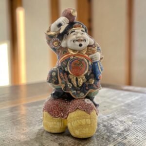 古董 收藏 大行日本藝術倉儲 九谷燒大黑天 日本七福神擺飾 招財福神立像 日本昭和古物 開業送禮推薦 居家財位裝修 陶瓷藝術品收藏 大黑天萬寶槌 日本工藝品代購 辦公室玄關擺件