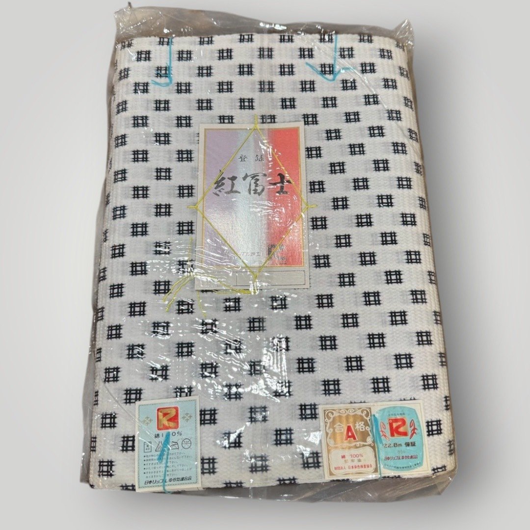 大行日本藝術倉儲 古董 收藏 日本古物 日本紅富士手拭巾 經典井字紋棉巾 昭和復古織物老件 日本傳統手拭掛軸 100%純棉和風長巾 日式茶席裝飾布 井字圖騰寓意 日本生活美學雜貨 手作和布素材 庫存新品手拭收藏