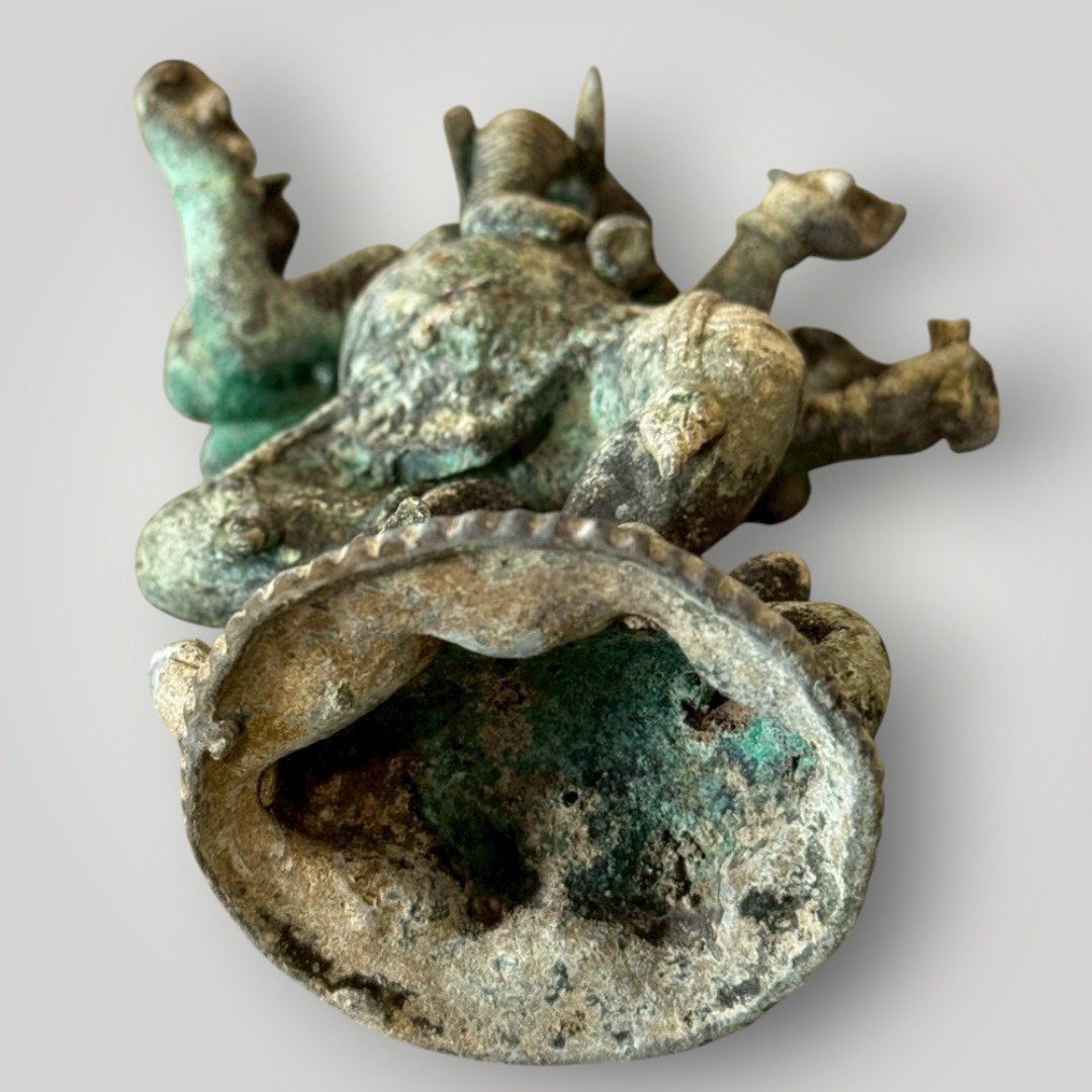 日本老物銅製象鼻財神:圖片 6