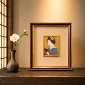 古董 收藏 大行日本藝術倉儲 日本美人畫 昭和古物 日本舞妓畫 和風掛畫 日本古畫 日本藝妓畫 日式空間擺設 日本古物收藏 侘寂風擺飾 茶室掛畫