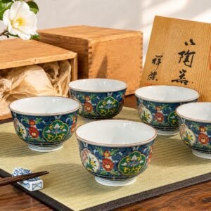 古董 收藏 大行日本藝術倉儲 有田燒 日本有田燒 日本古物 昭和餐具 色繪碗 日本陶瓷 日式餐具 和風器皿 日本碗組 日式茶席器物
