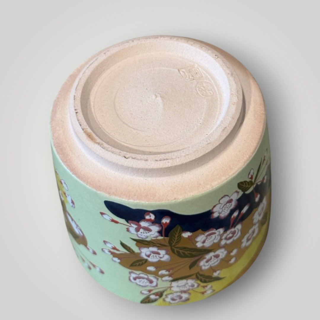 日本清水燒茶碗 京燒茶碗 日本茶道茶碗 櫻花金彩茶碗 和風陶瓷茶碗 日本陶瓷收藏 日式茶器 日本茶道用品 京都燒陶瓷 和風居家擺飾 古董 古物 收藏 大行日本藝術倉儲