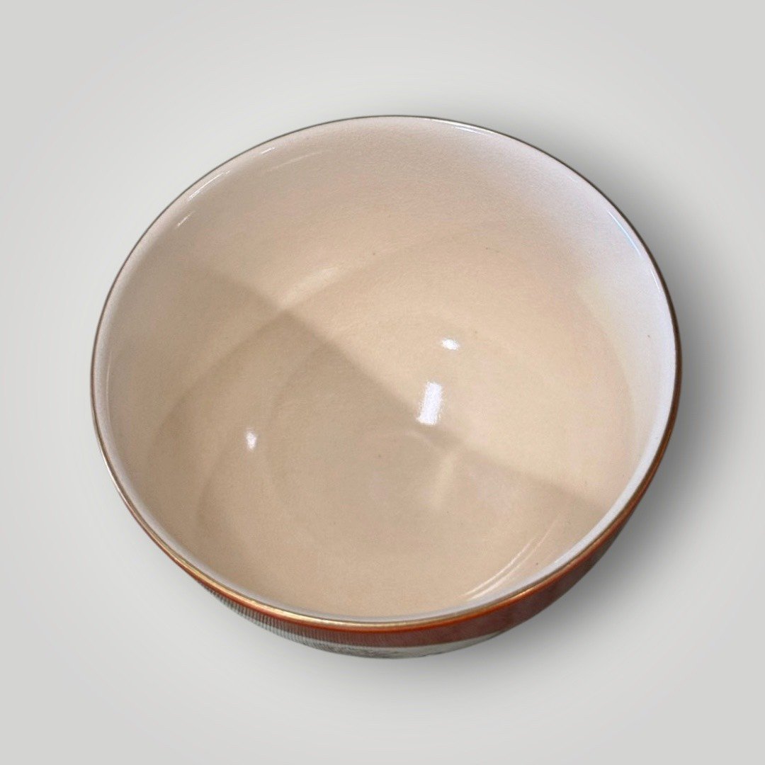 日本清水燒茶碗 京燒茶碗 日本茶道茶碗 人物彩繪茶碗 和風陶瓷茶碗 日本陶瓷收藏 茶道器具 日本茶器收藏 京都燒陶瓷 和風居家擺飾 古董 古物 收藏 大行日本藝術倉儲