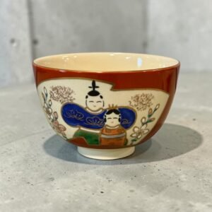 日本清水燒茶碗 京燒茶碗 日本茶道茶碗 人物彩繪茶碗 和風陶瓷茶碗 日本陶瓷收藏 茶道器具 日本茶器收藏 京都燒陶瓷 和風居家擺飾 古董 古物 收藏 大行日本藝術倉儲